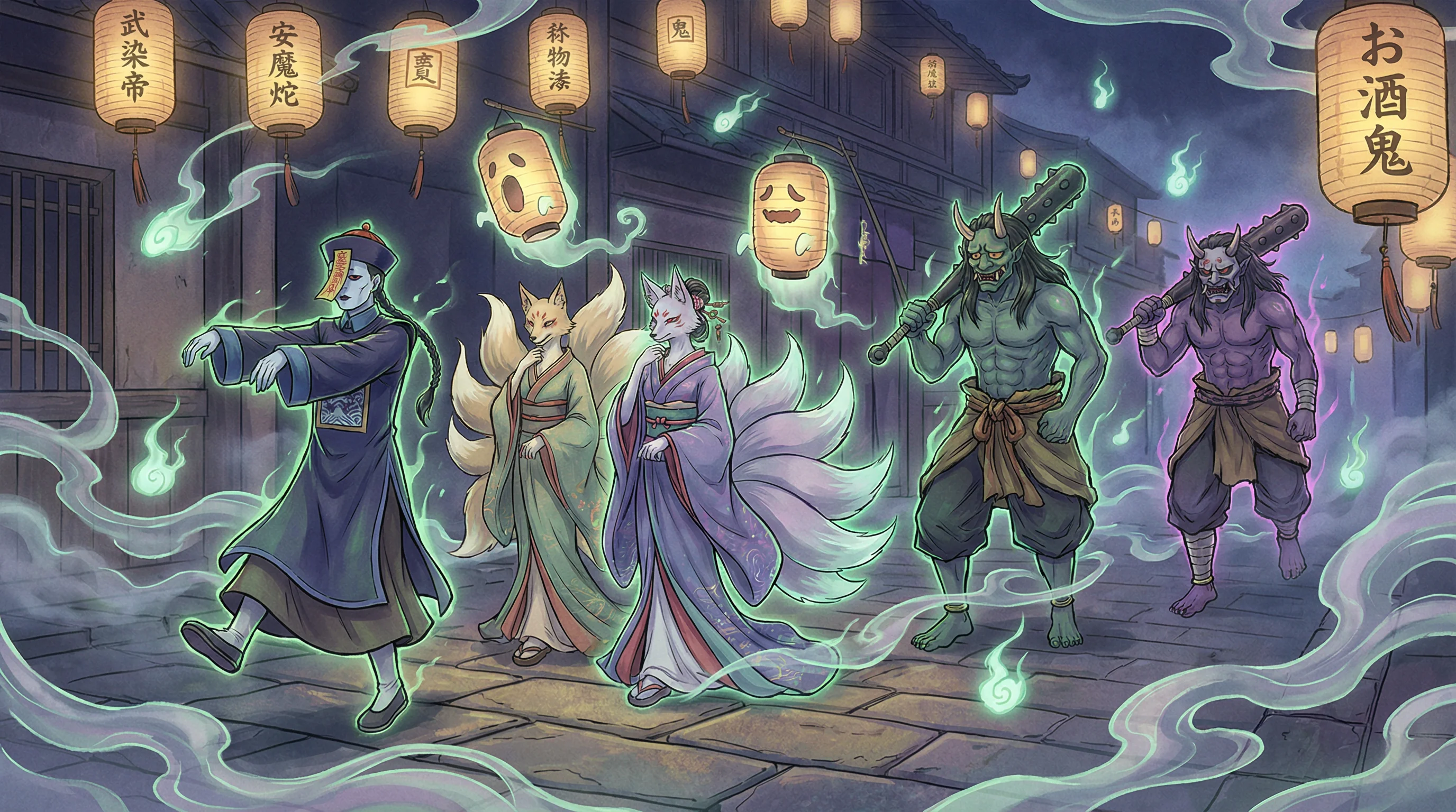 百鬼夜行 - 魔角侦探大三角计划 中日鬼怪动漫